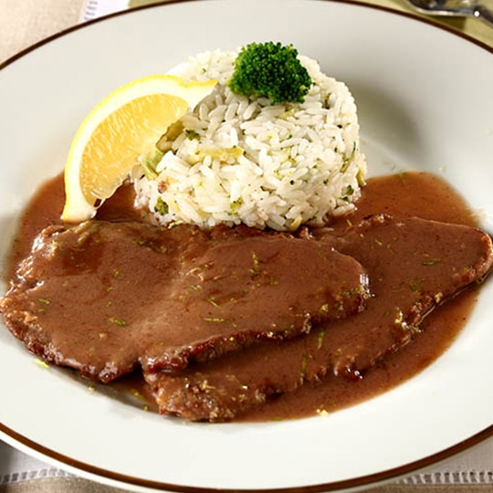 Escalope ao Molho de Conhaque e Limão