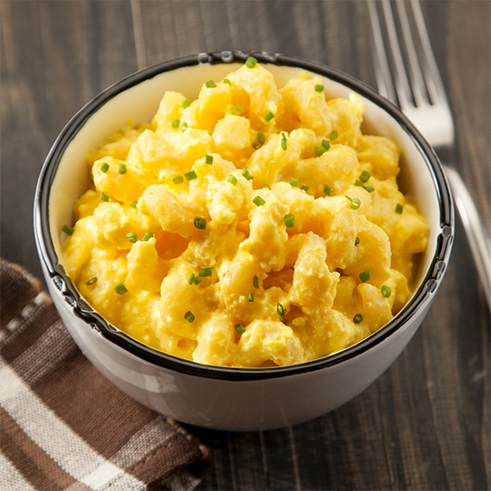 Macarrão com queijo cremoso